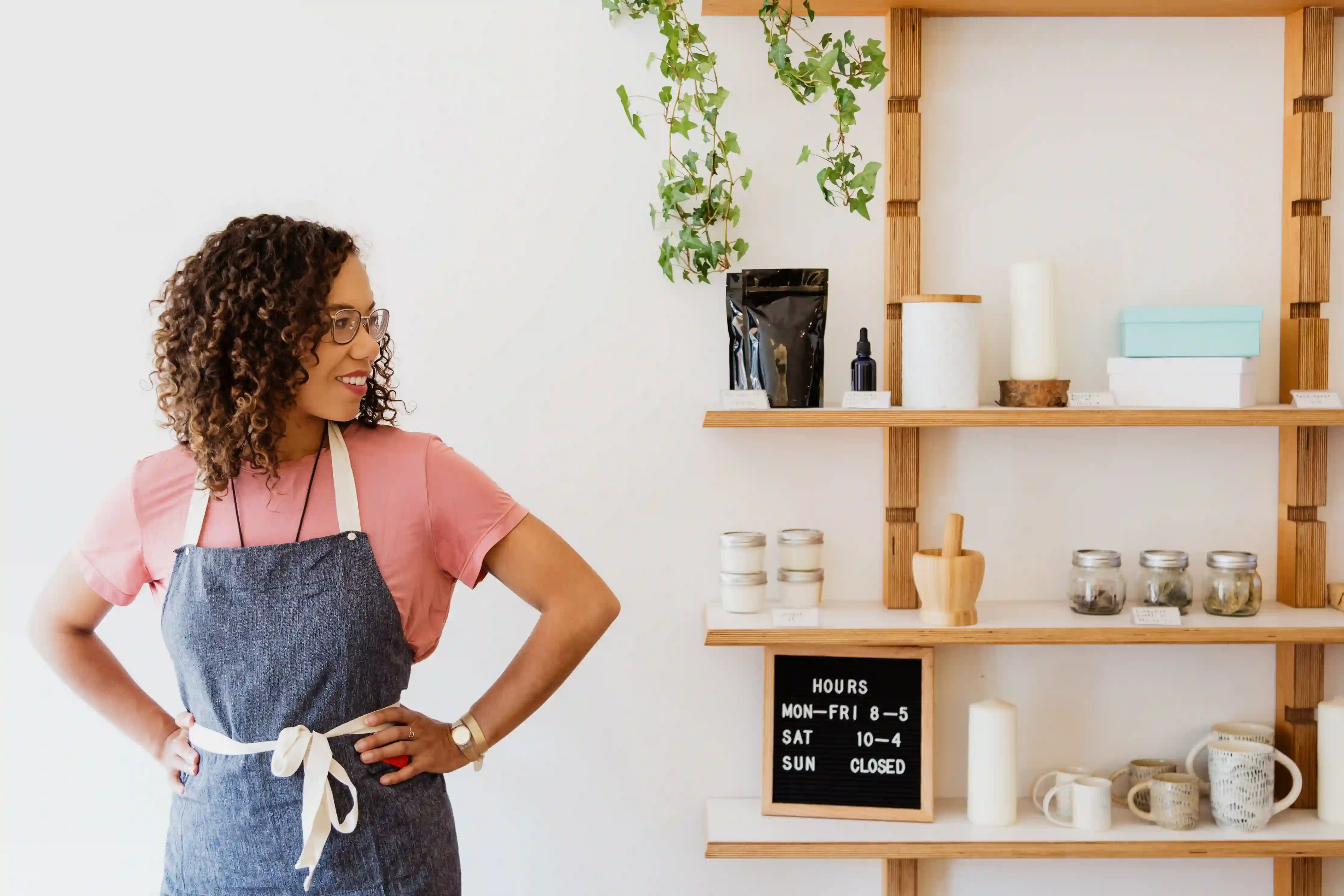 Woman in shop